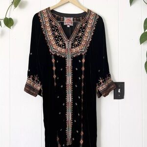 Johnny Was Chiri Kaftan Velvet Dress Size Medium